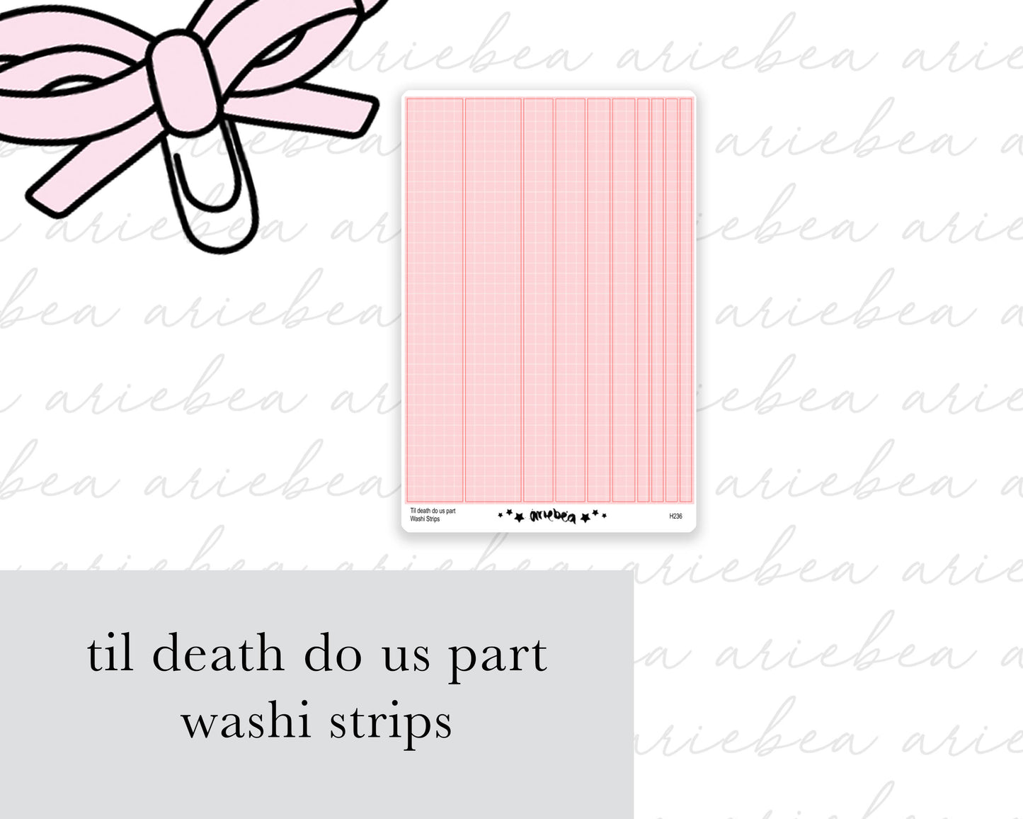 Til death do us part Washi Strips