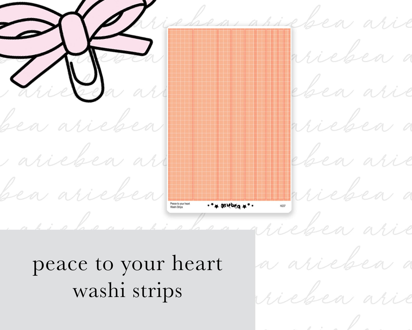 Peace to your heart Washi Strips