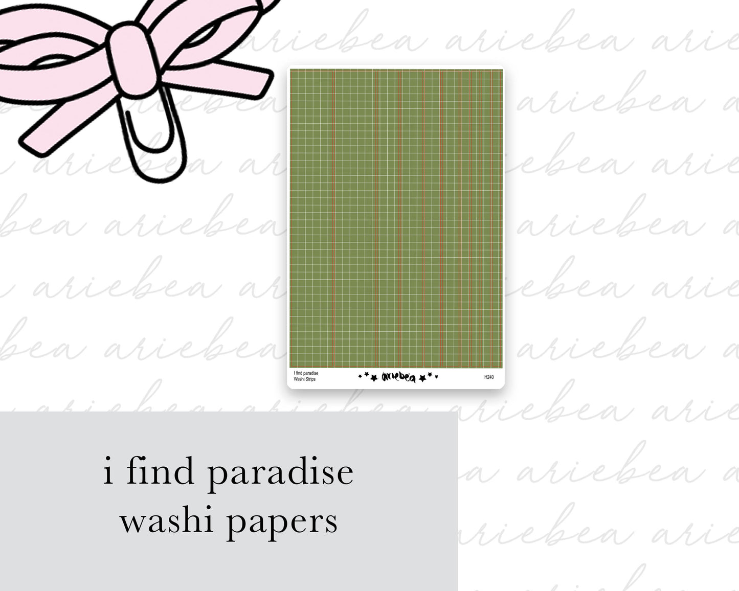 I find paradise Washi Strips