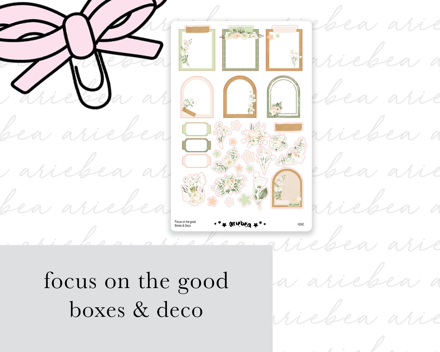 Focus On The Good Boxes & Deco
