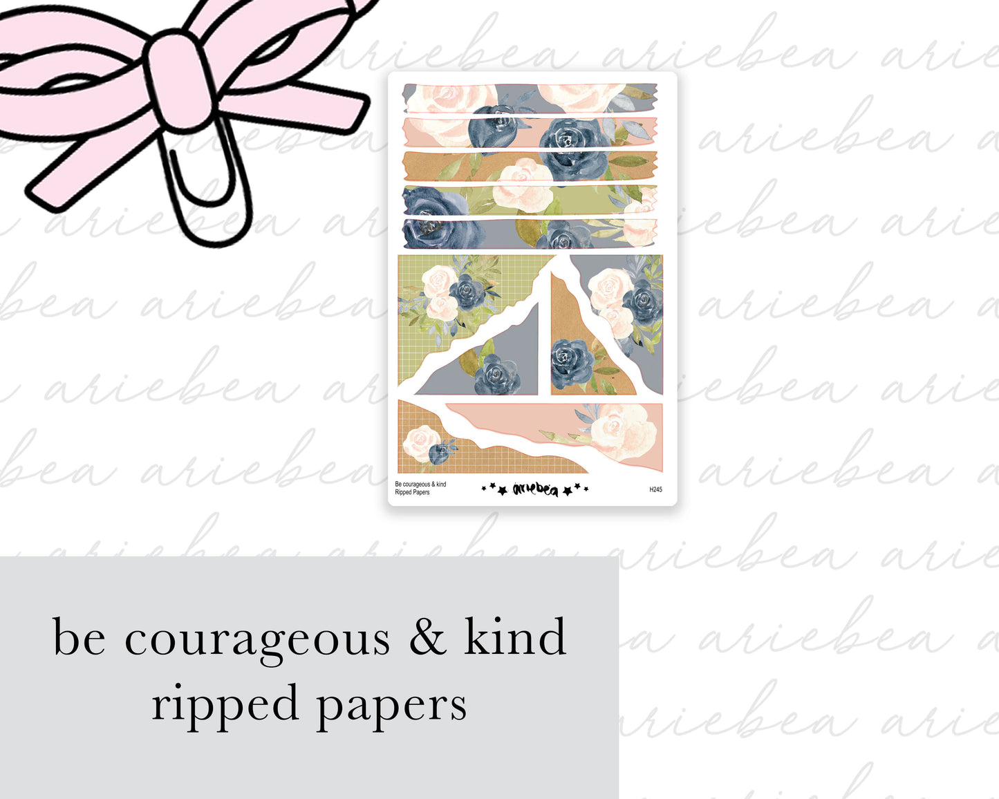 Be Courageous & Kind Ripped Papers