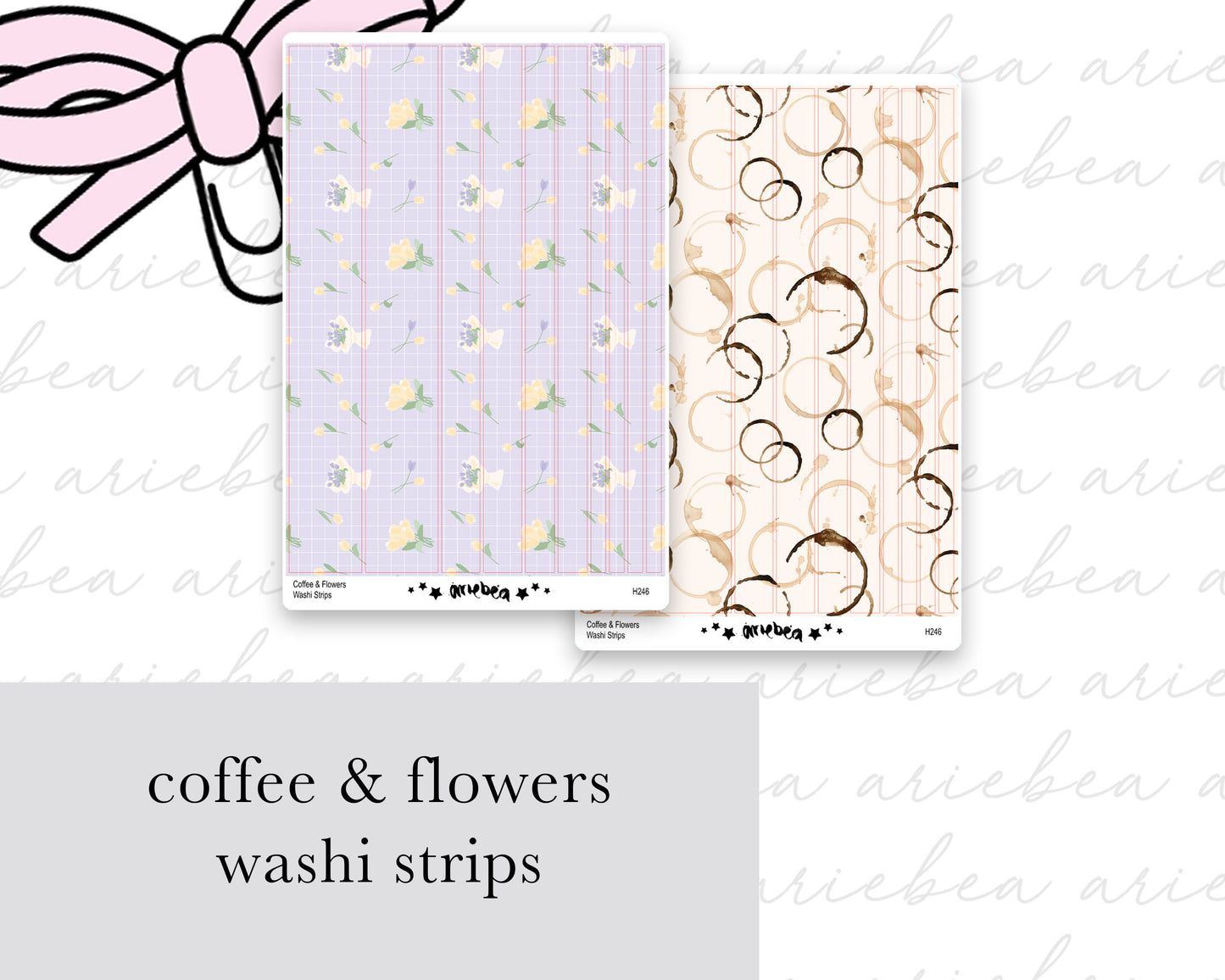 Coffee & Flowers Collection Washi Strips