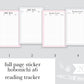 Reading Tracker |A6| Full Page Sticker |2023