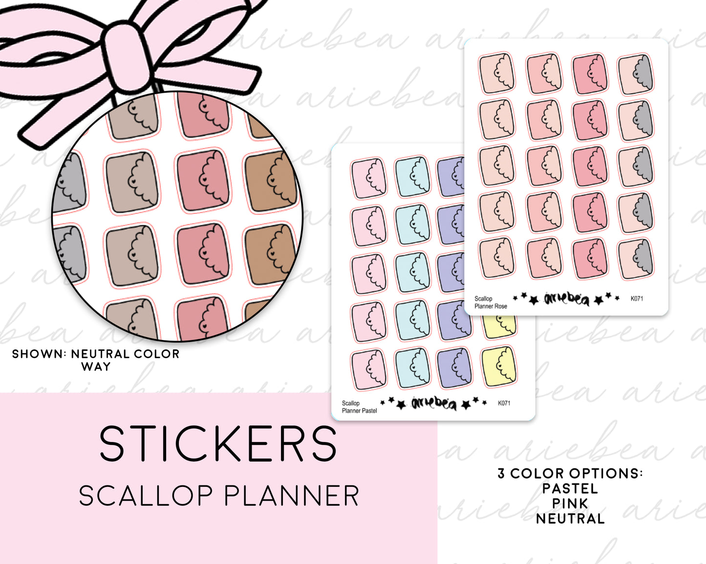 Scallop Planner Stickers