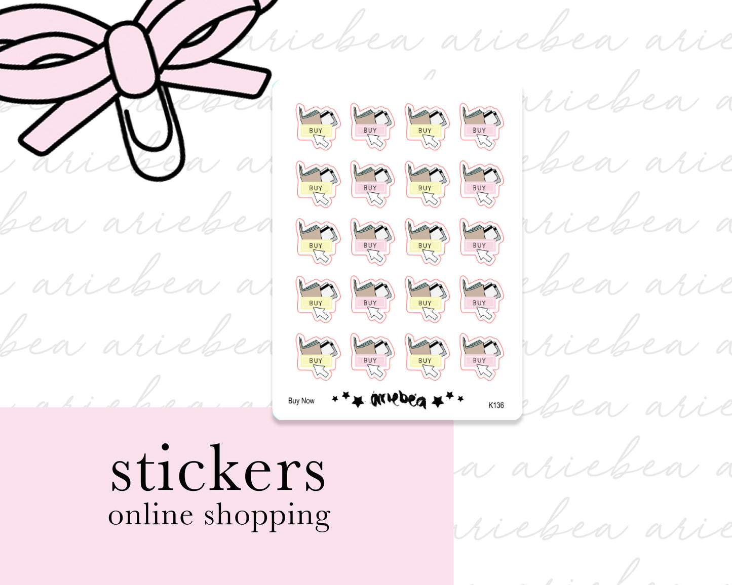 Online Shopping Wallet Credit Card Planner Stickers