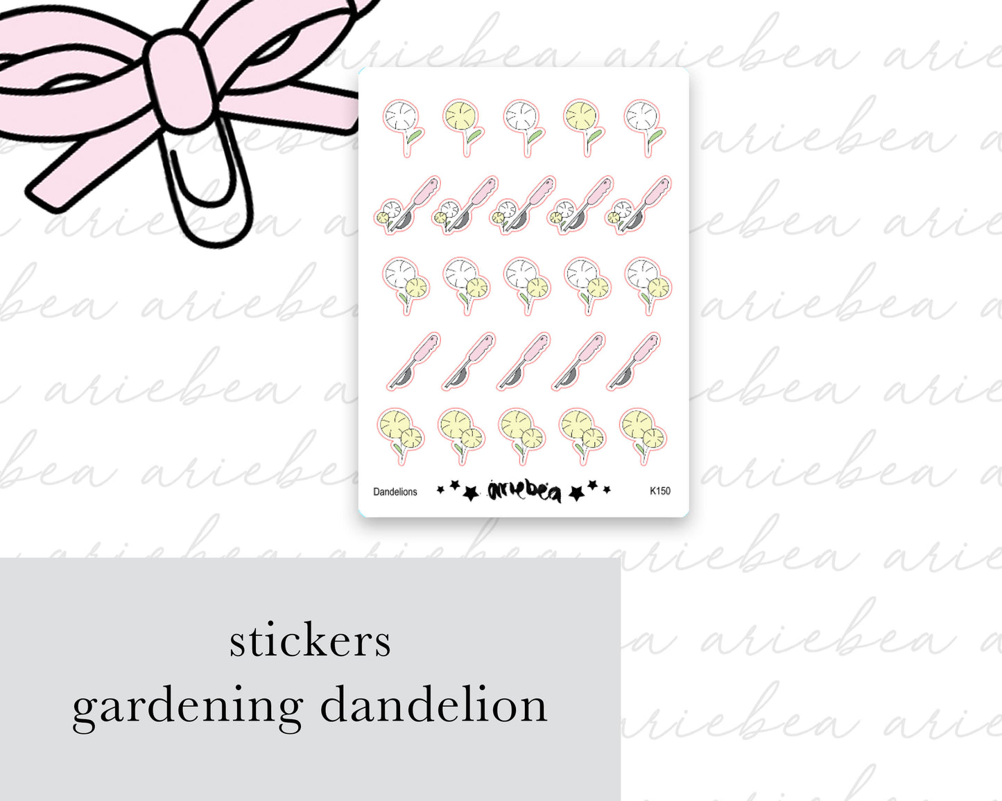 Dandelion Gardening Stickers