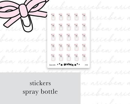 Water Plants Spray Bottle Stickers