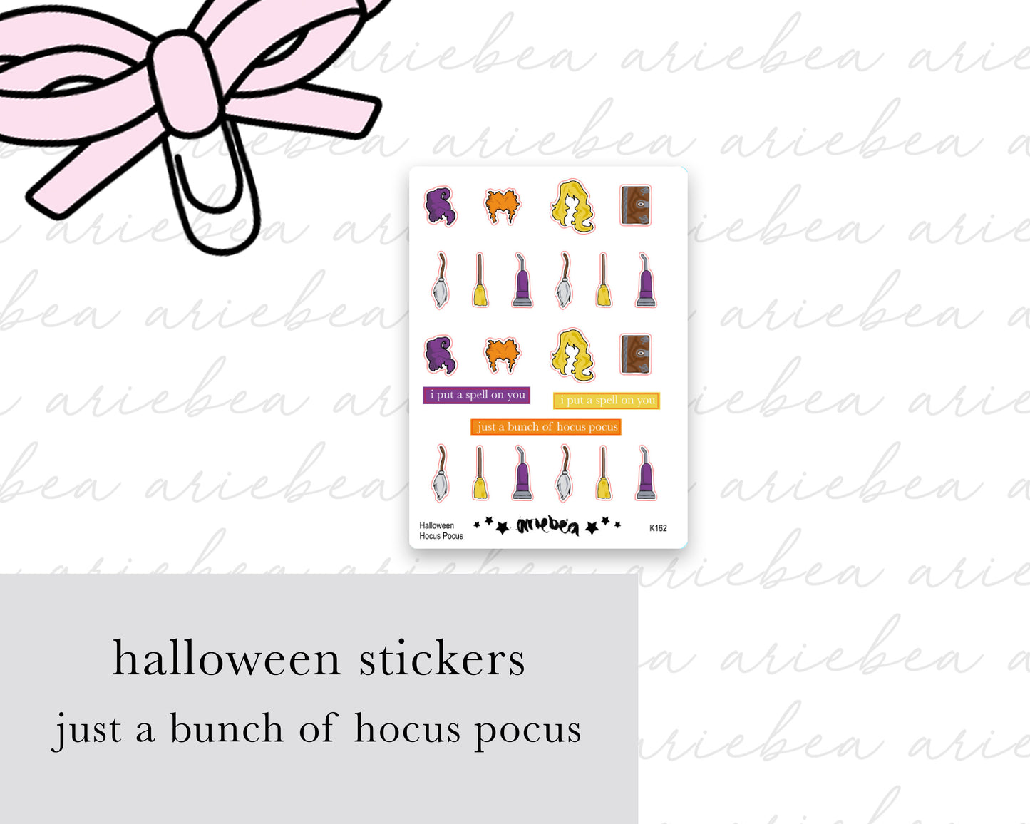 Just a bunch of Hocus Pocus Planner Stickers
