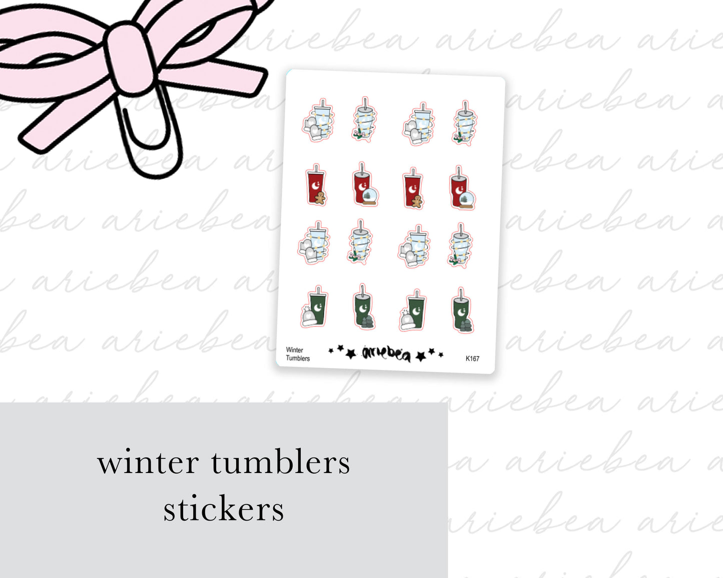 Winter Tumblers Coffee Planner Stickers