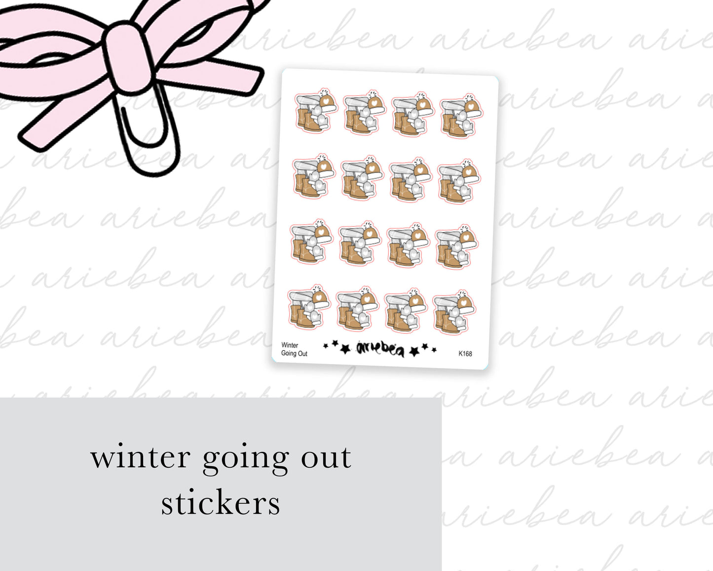 Winter Outfit Going Out Planner Stickers