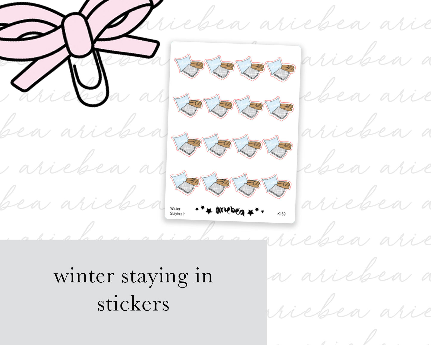 Winter Staying Home Planner Stickers