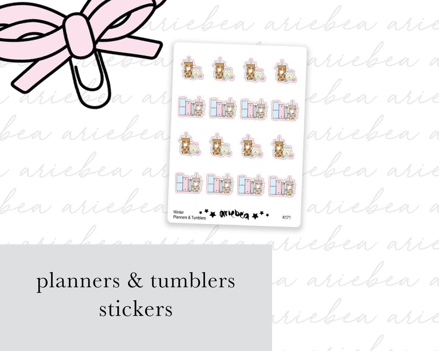 Winter Planner and Tumblers Stickers