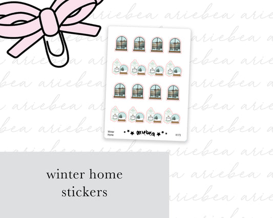 Winter Home Deco Planner Stickers