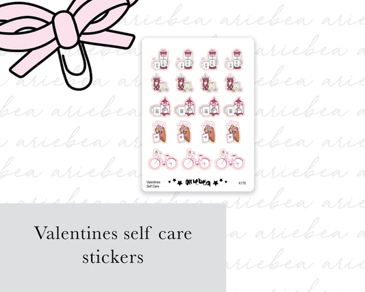 Valentines Self Care Planner Stickers