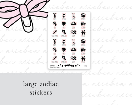 Zodiac Sign Large Astrology Planner Stickers