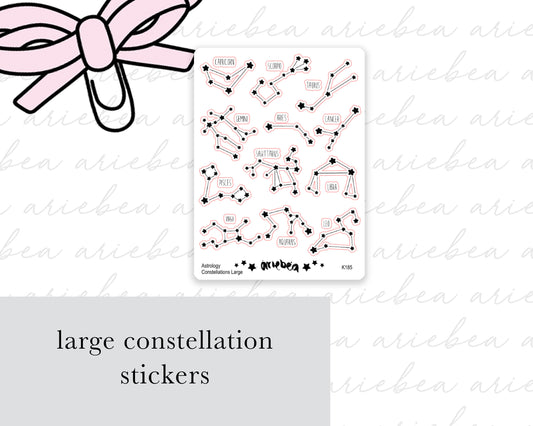 Zodiac Constellations Large Planner Stickers