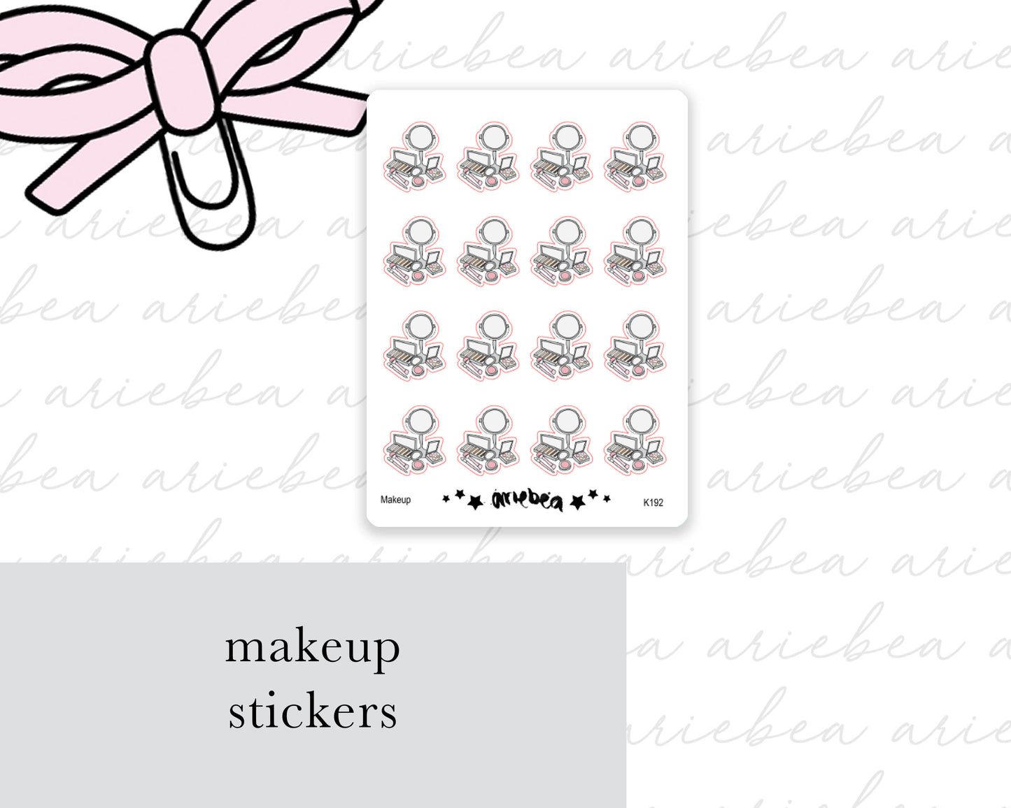 Makeup Self Care Routine Planner Stickers