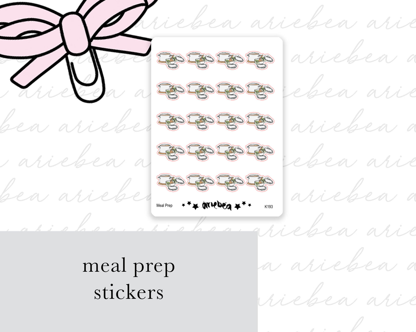 Meal Prep Cooking Planner Stickers