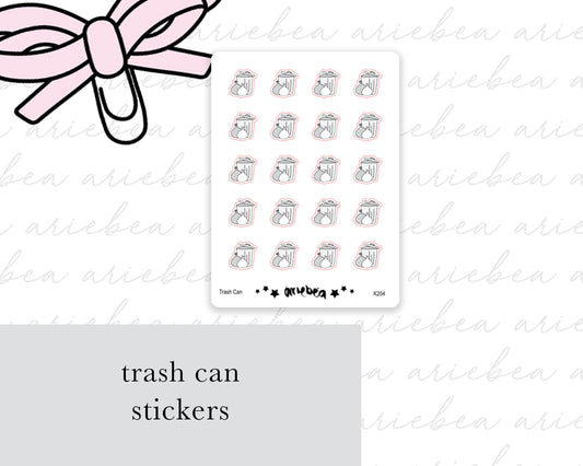 Trash Can Planner Stickers