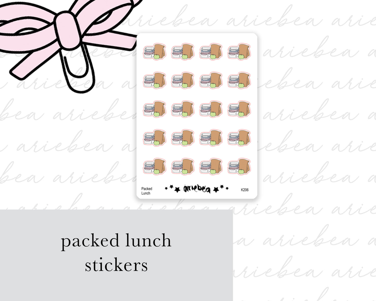 Pack Lunch Reminder Planner Stickers