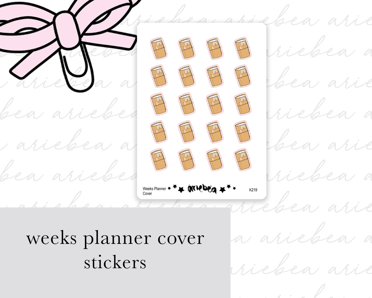 Hand Stitched Cover Planner Stickers