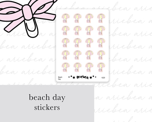 Beach Day Planner Stickers