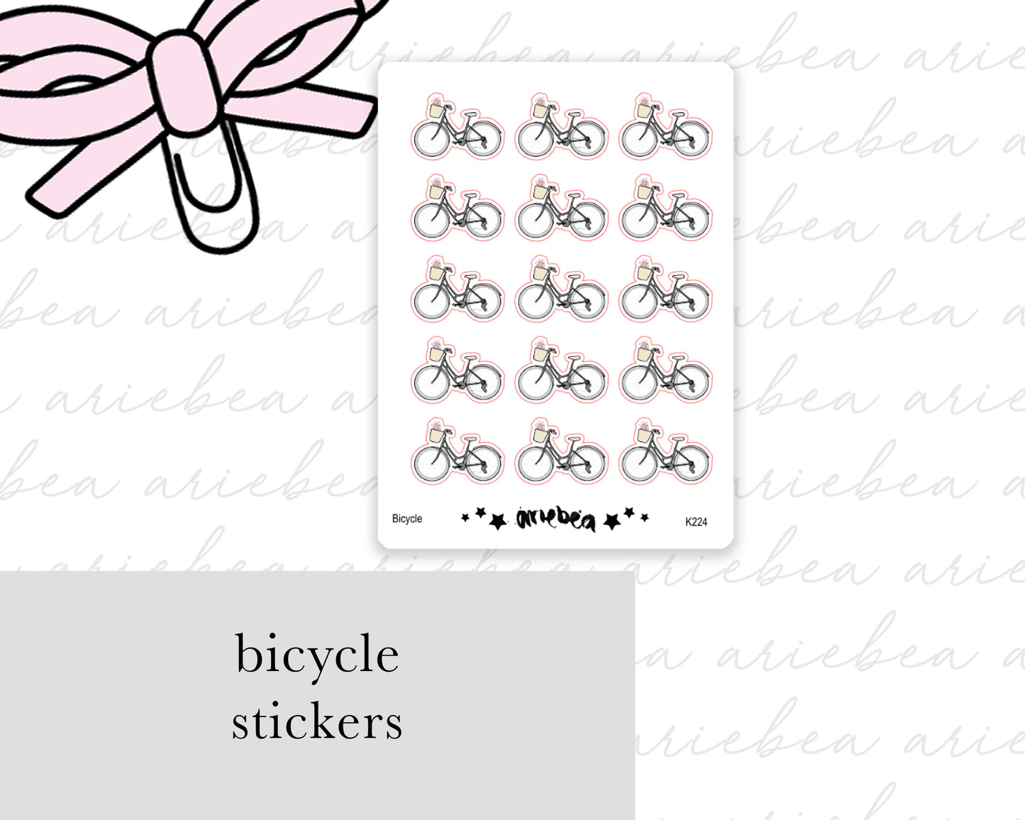 Bicycle Ride Planner Stickers