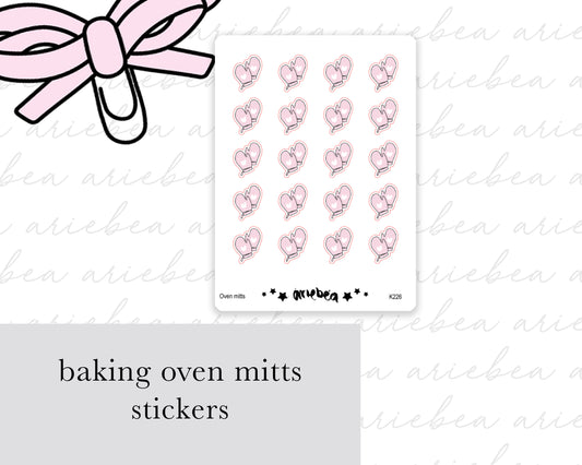 Baking Oven Mitts Planner Stickers