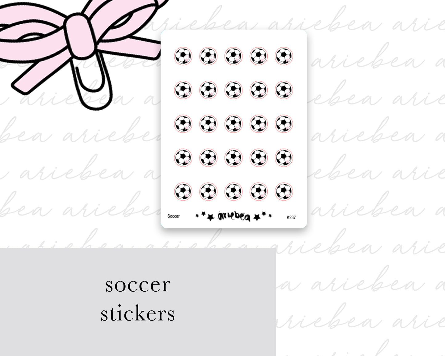 Soccer Ball Planner Stickers