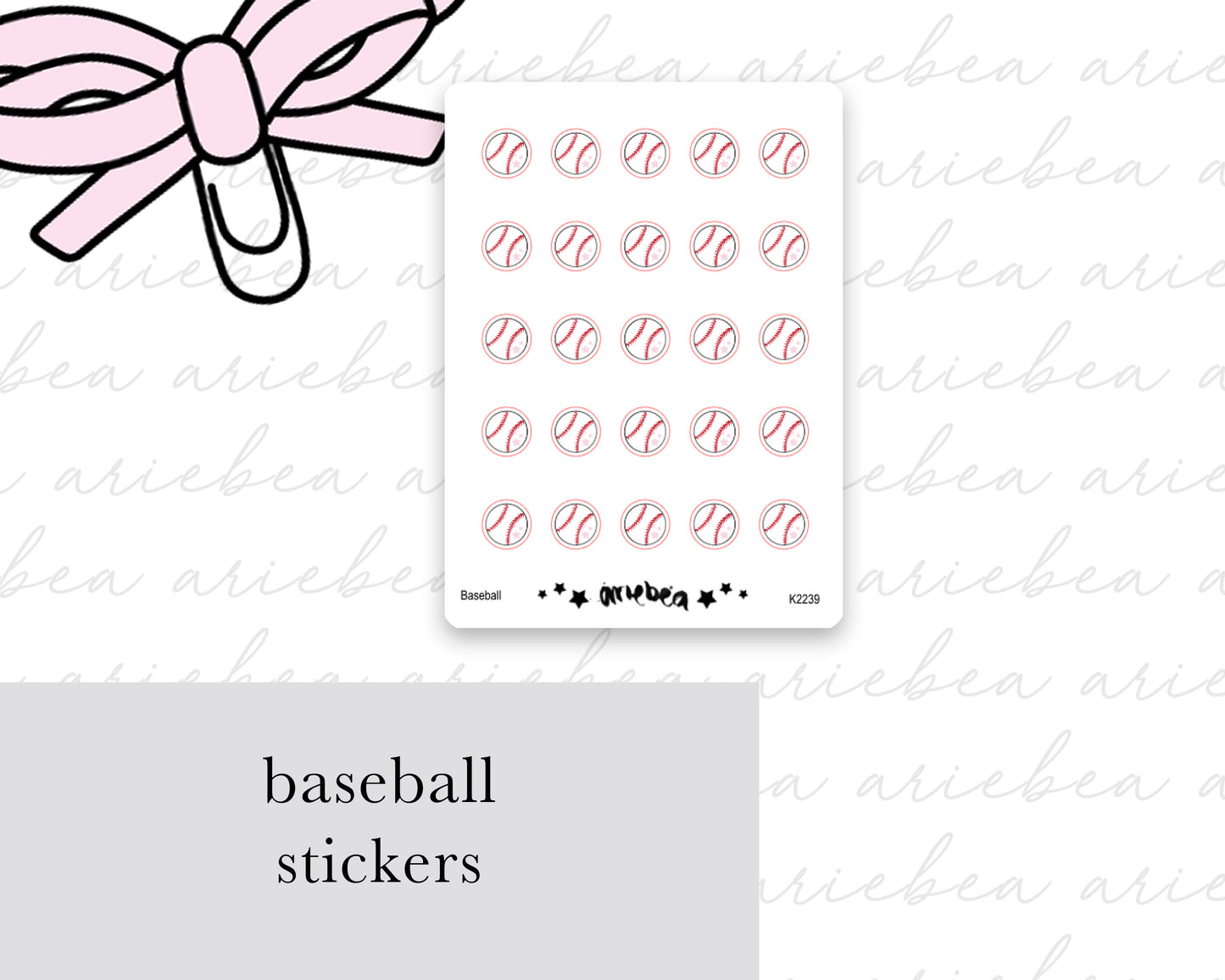 Baseball Planner Stickers