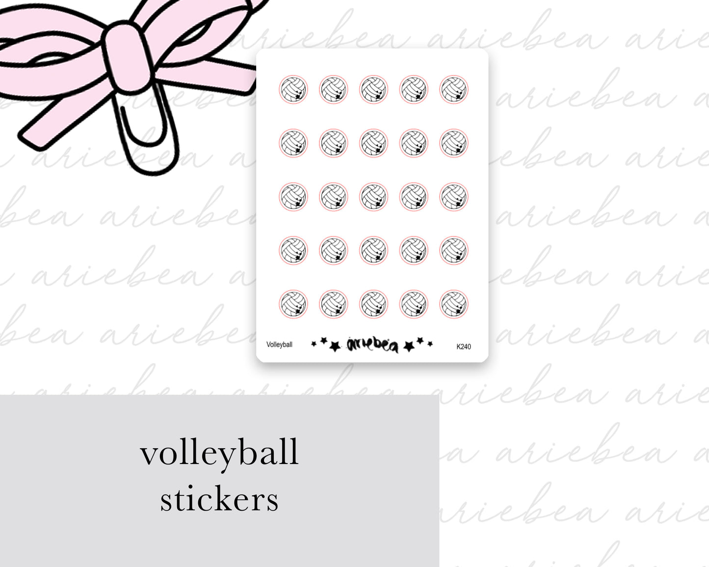 Volleyball Planner Stickers