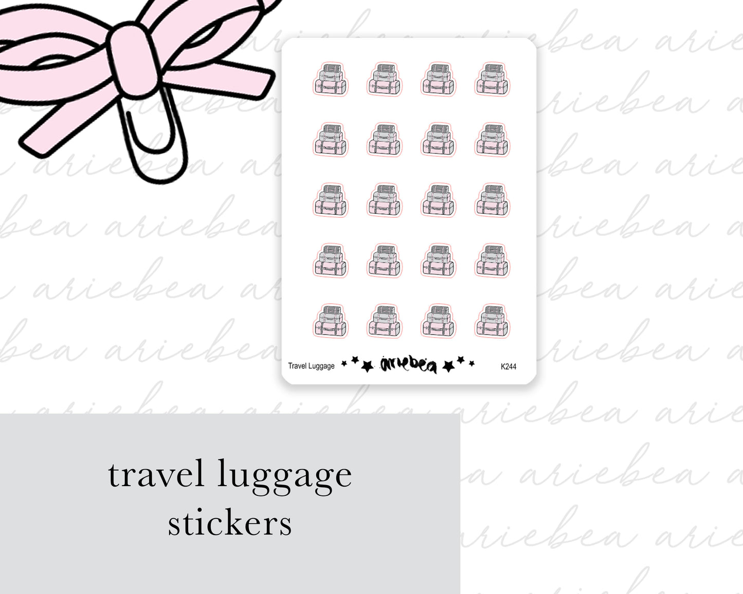 Travel Luggage Planner Stickers