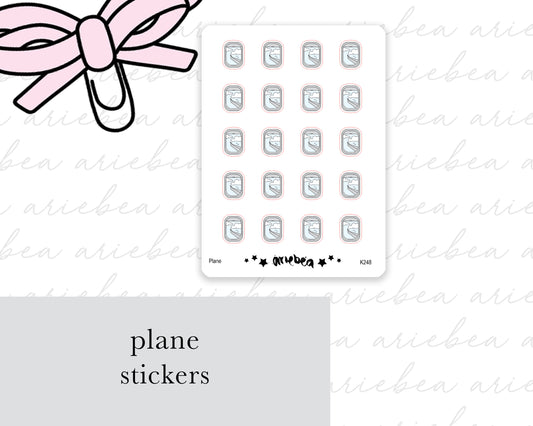 Plane Traveling Planner Stickers