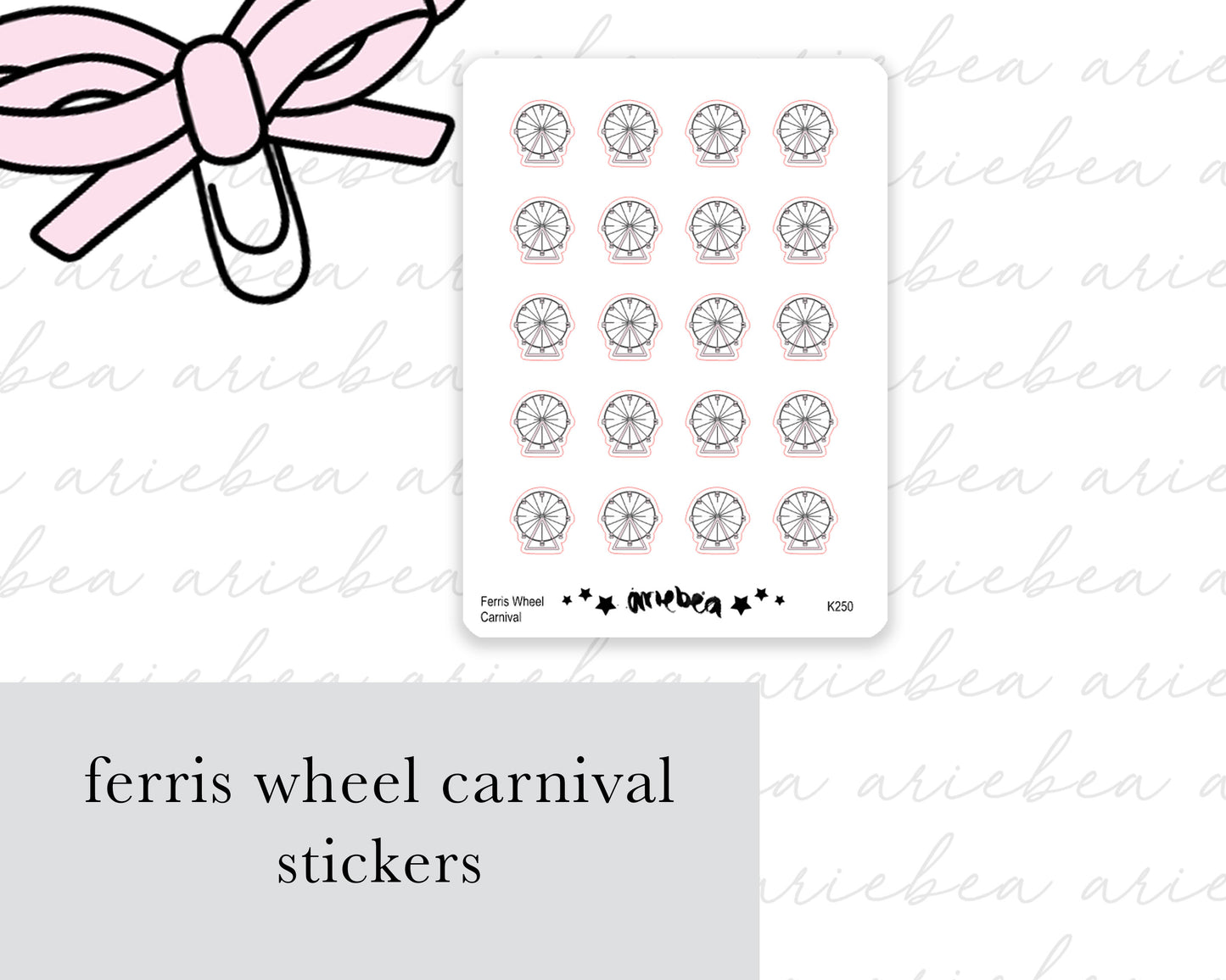 Carnival Ferris Wheel Planner Stickers