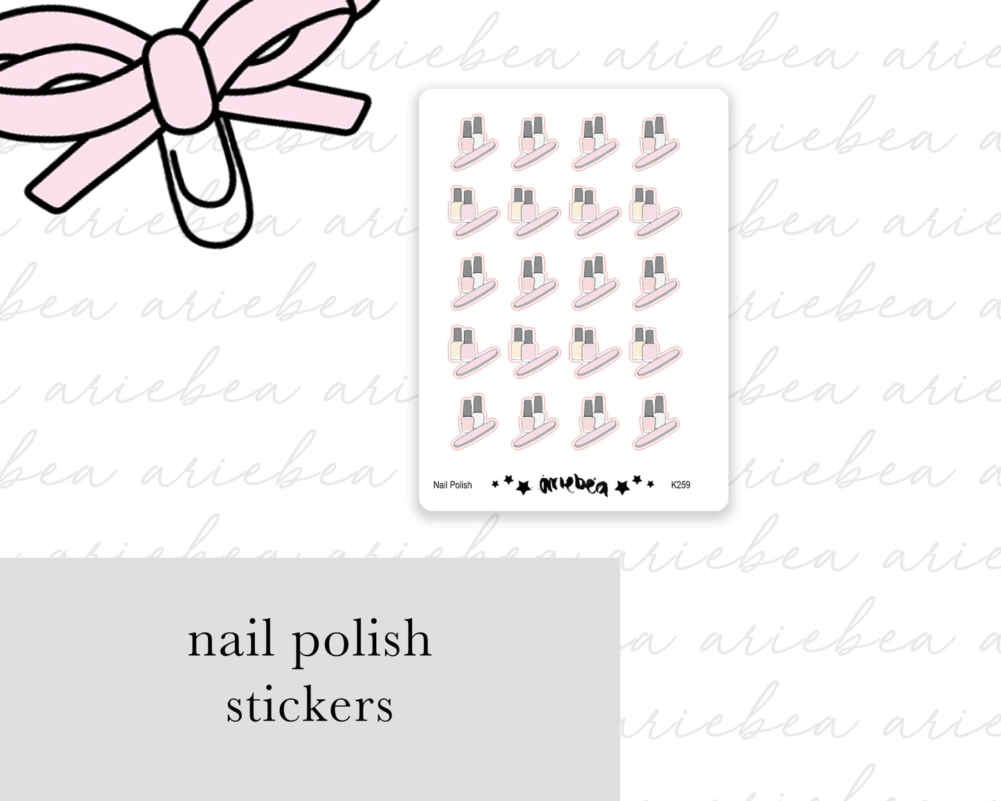 Nail Polish Planner Stickers
