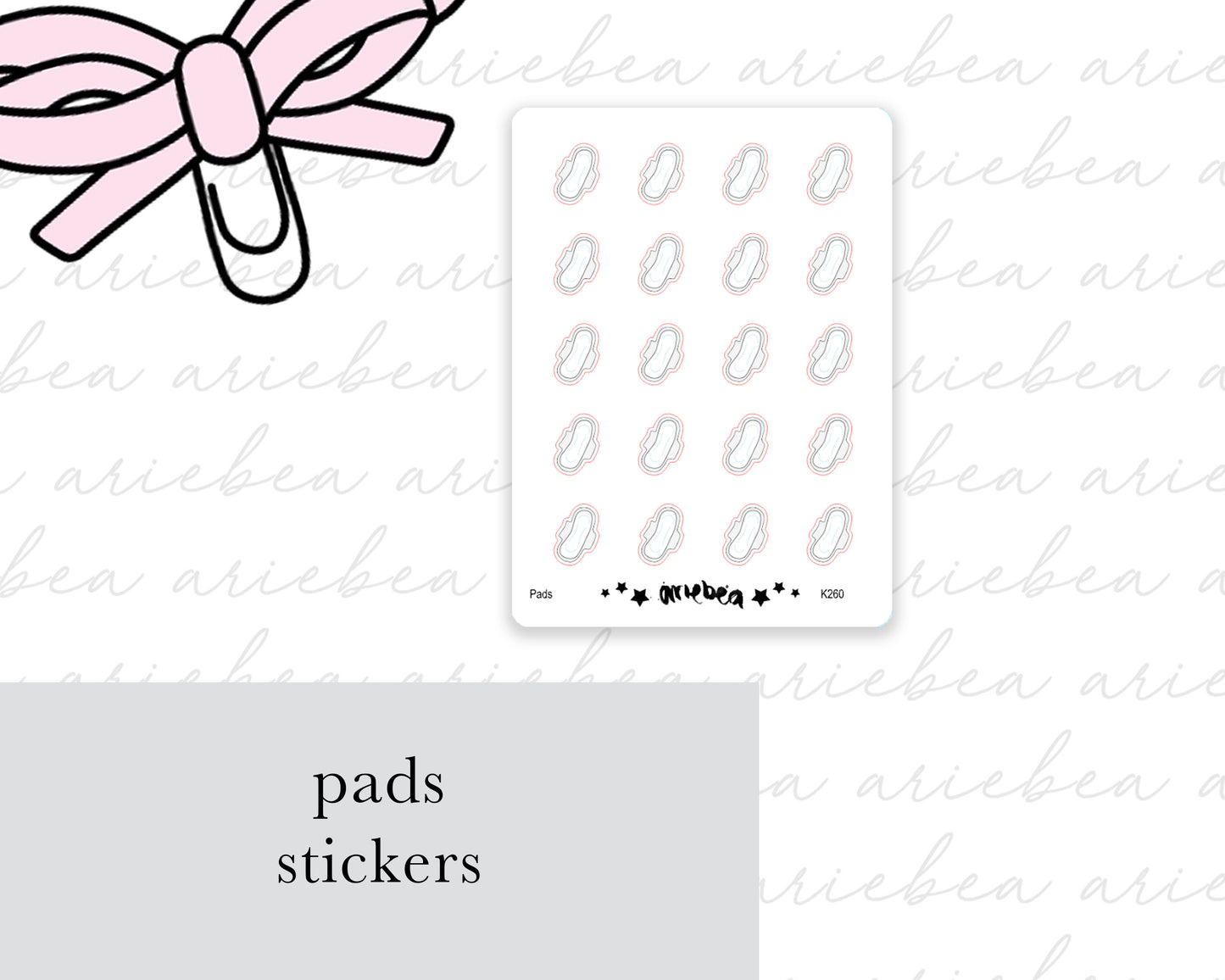 Sanitary Pad Period Tracker Planner Stickers