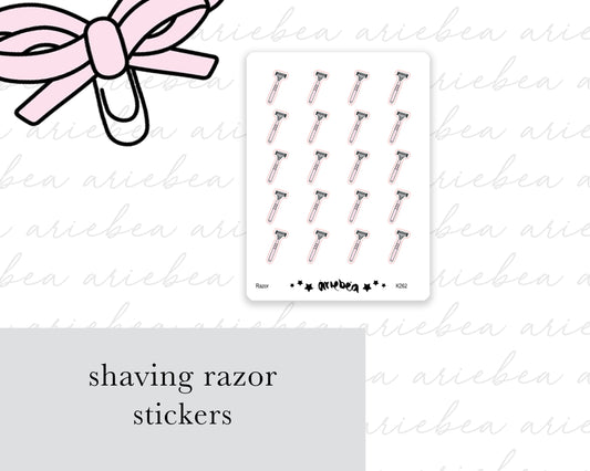 Shaving Razor Planner Stickers