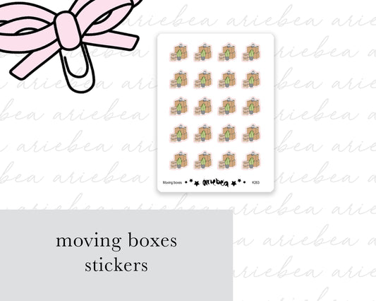 Moving Boxes Planner Stickers