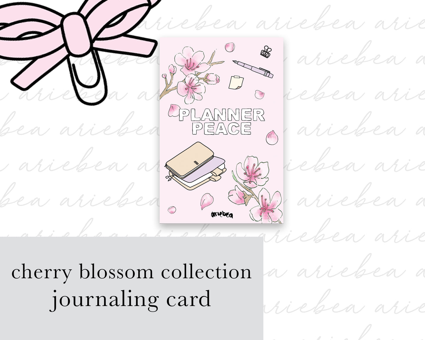 Cherry Blossom Collection Journaling Card