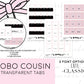 TRANSPARENT Hobonichi A5 Cousin Monthly Divider Tabs