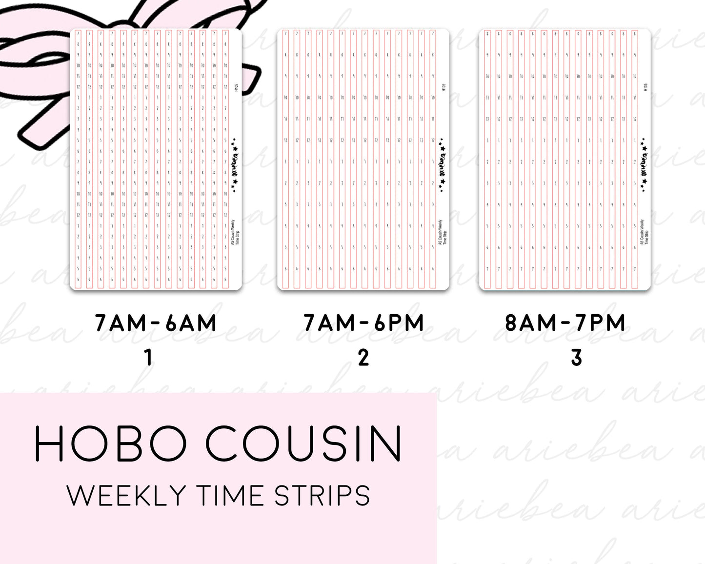 Hobonichi Cousin Weekly Time Strips Planner Stickers
