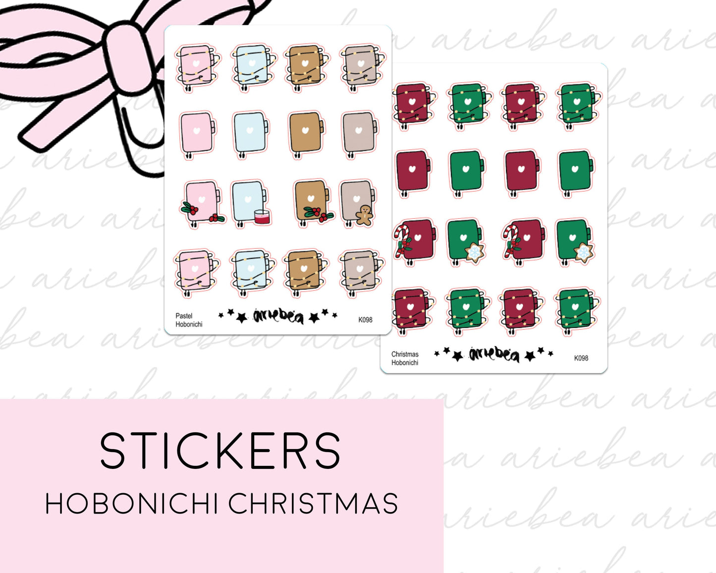 Christmas Holiday Hobonichi Planner Stickers