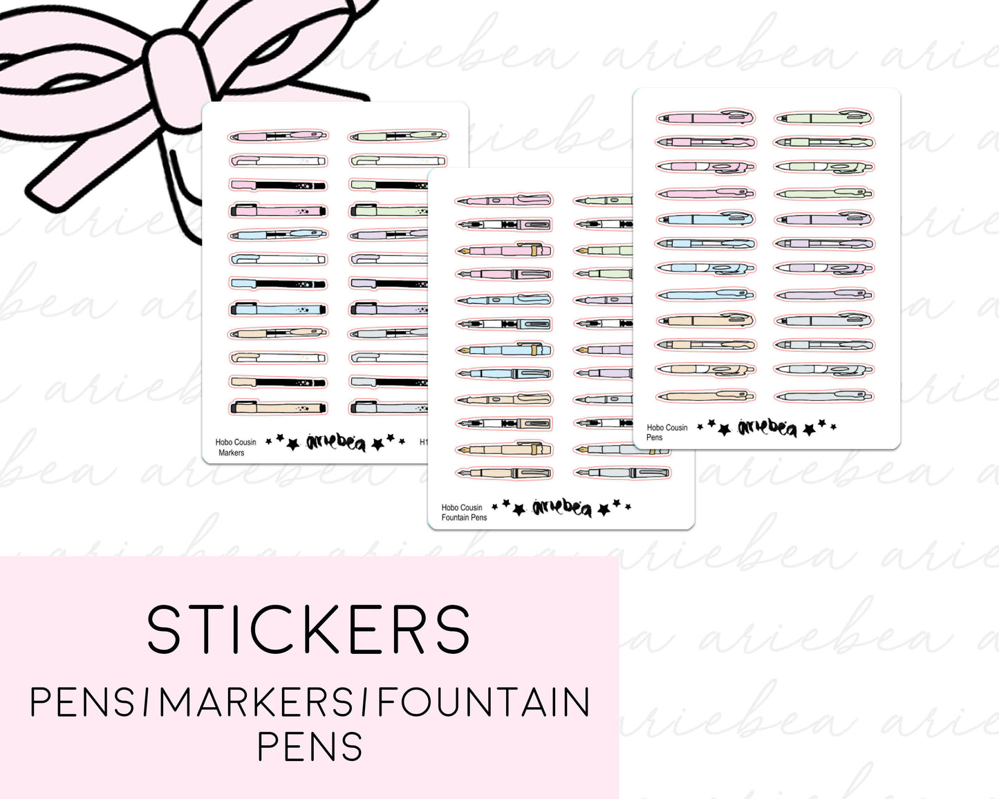 Fountain Pen, Marker, Highlighter, Pen Planner Stickers