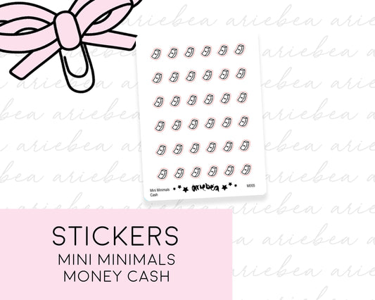 Finance Cash Money Mini Minimals Doodle Planner Stickers