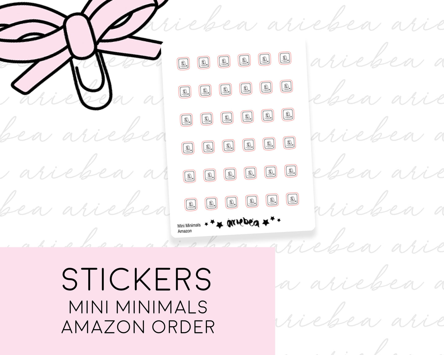 Amazon Order Shopping Mini Minimals Doodle Planner Stickers