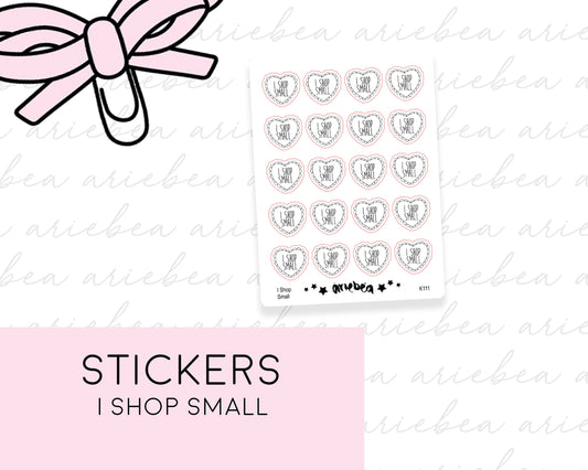 Shop Small, Small Business Planner Stickers