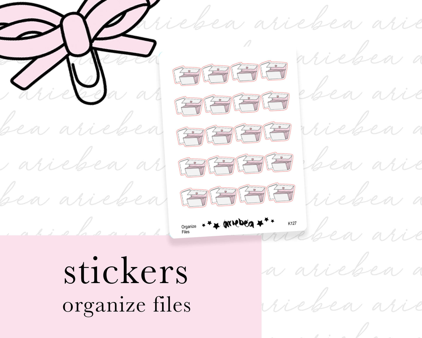 Organize Files Planner Stickers