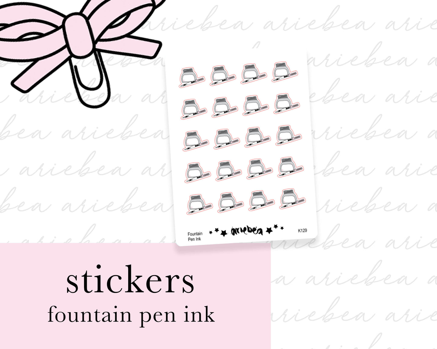 Fountain Pen Ink Planner Stickers