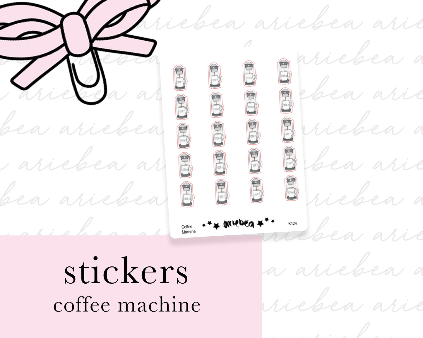 Coffee Machine Planner Stickers