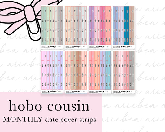 NEW MONTHLY Hobonichi Cousin Date Cover Flags Planner Stickers
